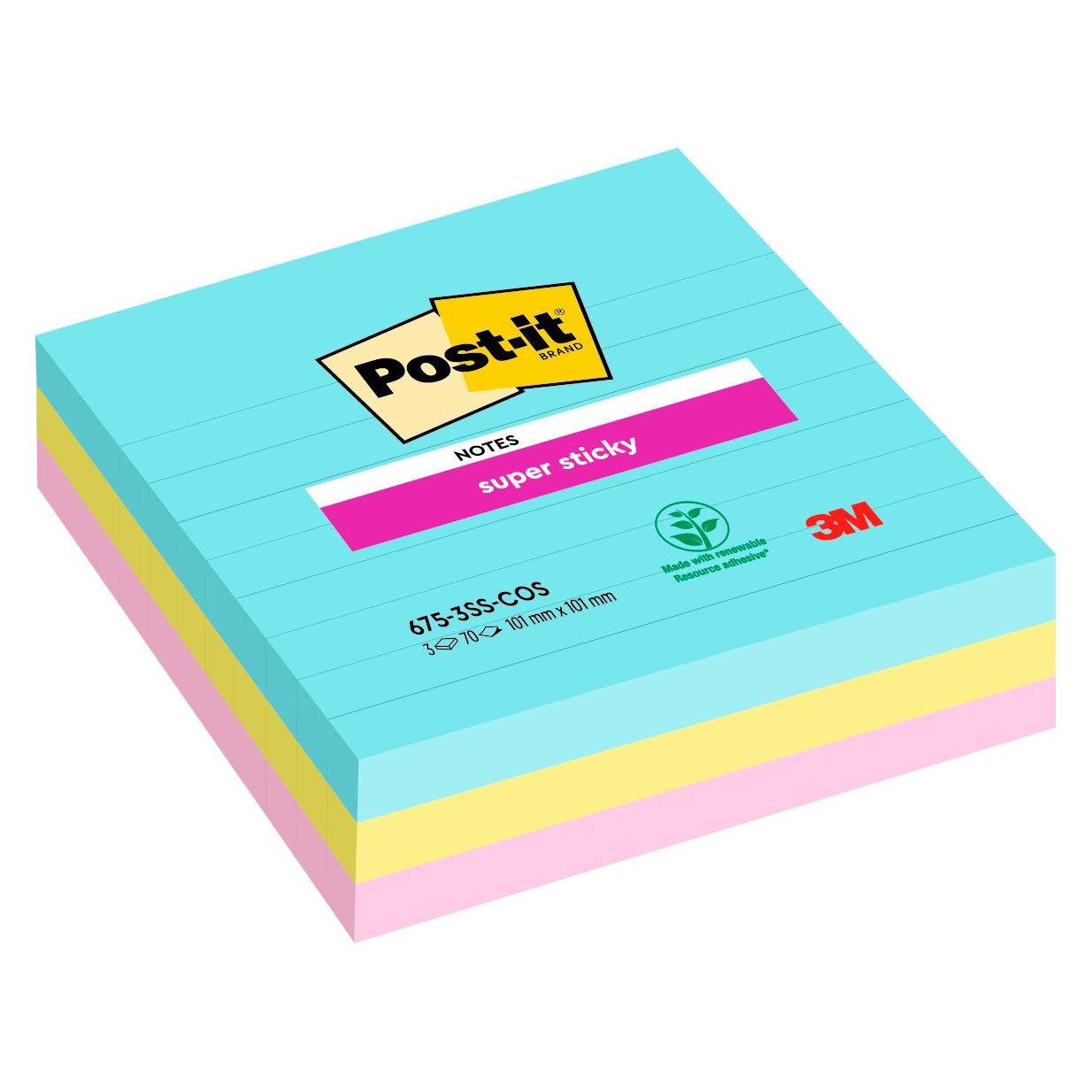 Post-it Super Sticky Cosmic Grossformat (101 x 101 mm) (675-3SS-MIA)