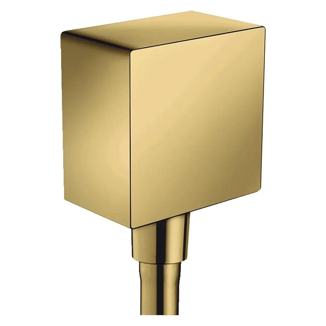 hansgrohe Fixfit Wandanschluss Square (polished gold optic) (26455990)
