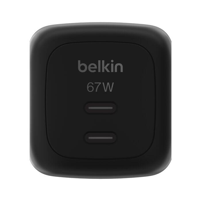 Belkin BoostCharge Pro 67 W 2x USB-C GaN Ladegerät, schwarz WCH020kqBK
