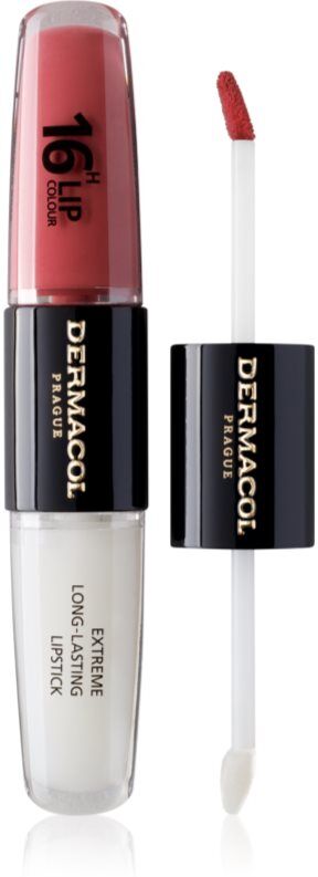 Dermacol 16H Lip Colour long-lasting lipstick and lip gloss shade 01 Bella Aura 2x4 ml