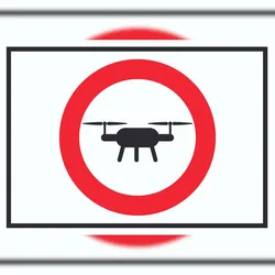 HB-Druck Drohnen Flugverbot Symbol Schild A5 (148x210mm)