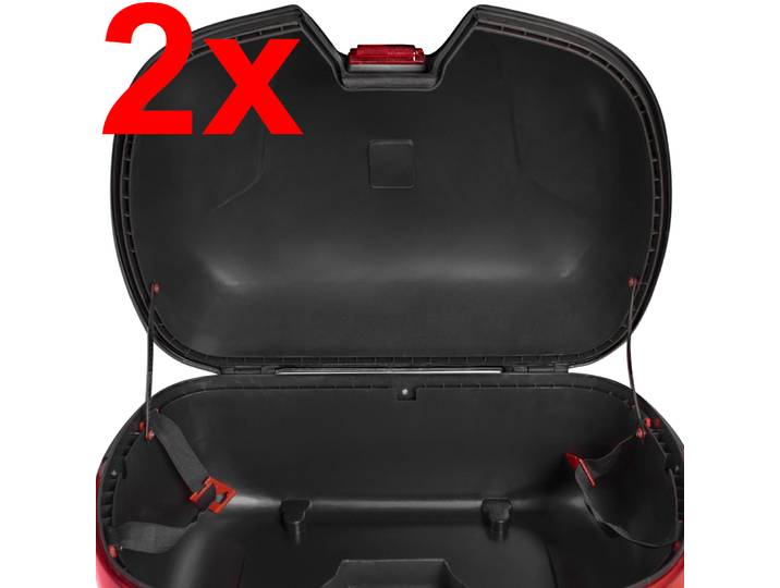2 Motorradkoffer - Volumen ca. 49 Liter - schwarz