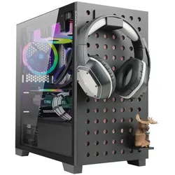 Azza Elise 140 GAMING MATX Black CSAZ-140 (ITX, mATX), PC Gehäuse, Schwarz