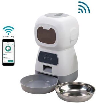 Inspire Essentials Smart WiFi Automatic Pet Feeder With Voice Recorder b