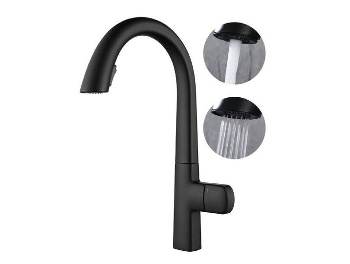 LuxusKollektion Küchenarmatur Küche Wasserhahn Ausziehbar Schwarz (1-St)