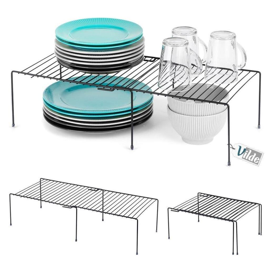 Vilde Küchenregal aus Metall - Schwarz - Loft-Stil - Verstellbar von 34,5 bis 48 cm (64573173)