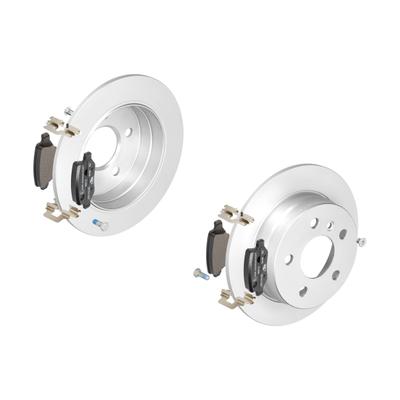 ATE Bremsensatz, Scheibenbremse Bremsensatz-Hinterachse IJF141EVT3 Hinterachse voll 258mm 8mm für Mercedes