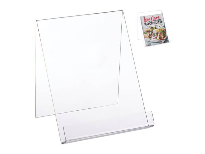 Relaxdays 4 x Buchaufsteller für DIN A4 Bücher