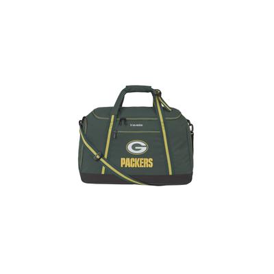 Sporttasche TRAVELITE "travelite x NFL Duffle Bag 2in1", Gr. B/H/T: 57cm x 35cm x 28cm, grün (grün bay packers), Textil, Taschen Sporttasche, Unisex Tasche, als Rucksack nutzbar, Schuhfach und Aufsteckfunktion