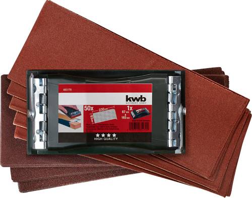 kwb 485170 PROFI Handschleifer-Set, mit 50 Schleifstreifen 93 x 230 mm 1 St.