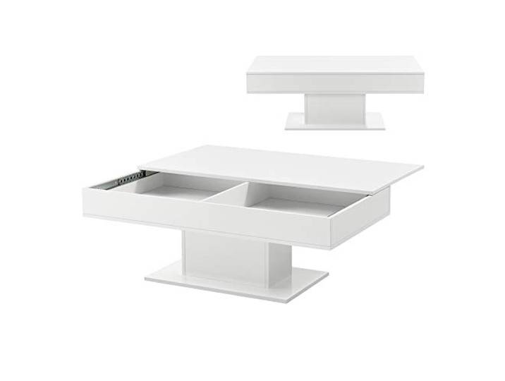 [en.casa] Salontafel Lünen met opbergruimte 110x60x40 cm wit hoogglans