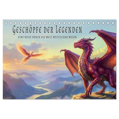 Geschöpfe der Legenden - Eine Reise durch die Welt mystischer Wesen (Tischkalender 2027 DIN A5 quer), CALVENDO Monatskalender