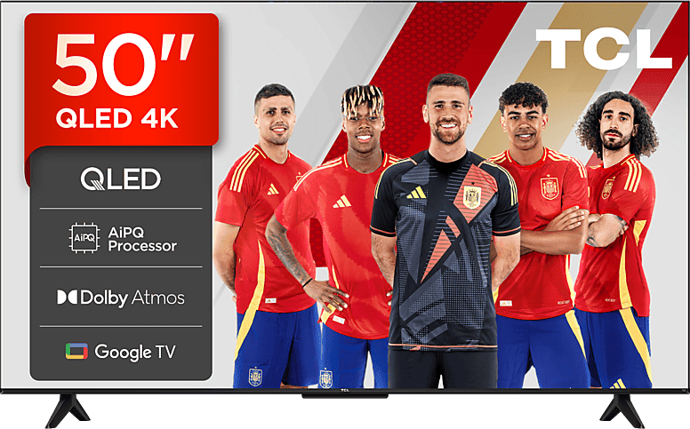 TV QLED 50" - TCL 50T69C, UHD 4K, Procesador AiPQ, Smart TV, DVB-T2, Negro