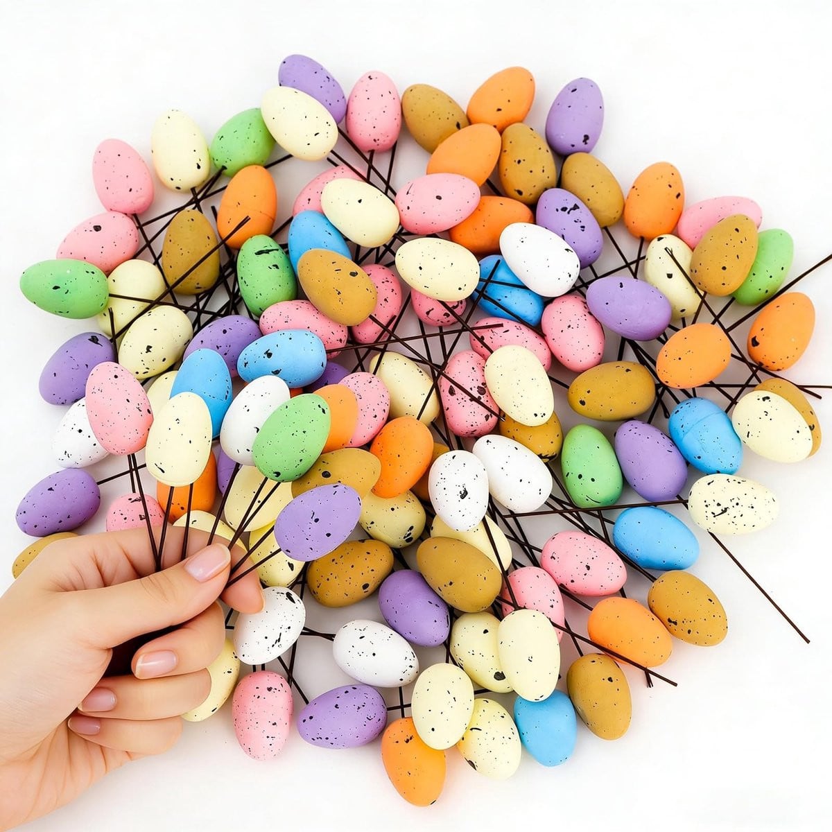 Solidchoice - Mini Paasei Decoratie Set van 120 Stuks