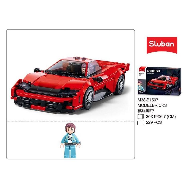 Sluban ModelBricks Berühmtes Auto Rot 1/32 229 St. Klemmbausteine - Bauspielzeug M38-B1507 (M38-B1507)