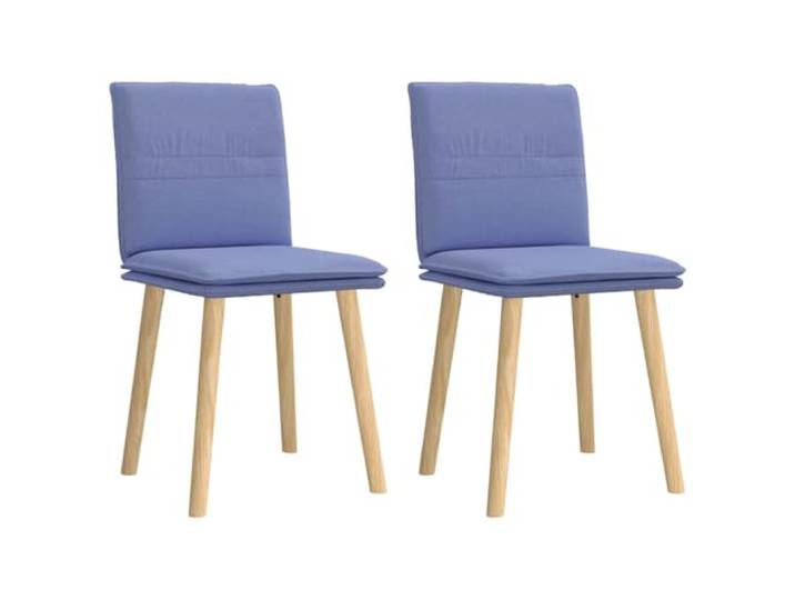 HEFZGDB Esszimmerstühle 2 STK. Jeansblau Stoff, Ergonomische Esszimmerstühle aus Massivholz mit Polsterung, Bequeme Wohnzimmerstühle aus strapazierfähigem Polyestergewebe, Stabile