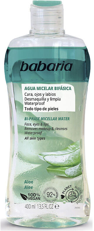 Babaria Démaquillant Biphasé aloe vera eau micellaire 400 ml