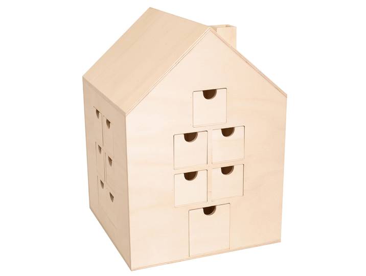 Calendrier de l'Avent Maison à décorer 30 x 21\,5 cm