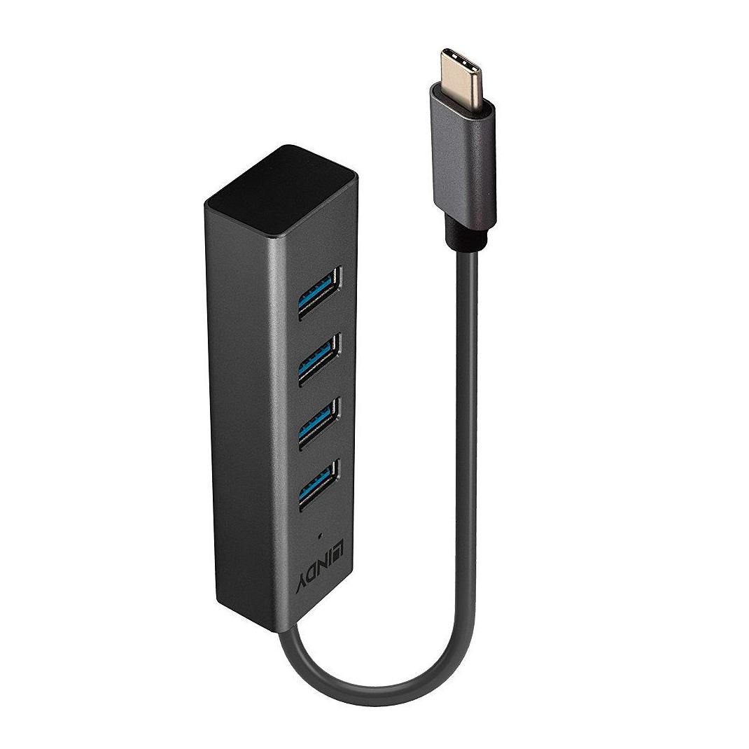 Lindy USB 3.2 Typ C Hub 4 Port (USB-C, 4 Ports) (43325)