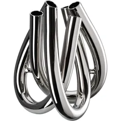 Triu Vase 22 cm silberfarben