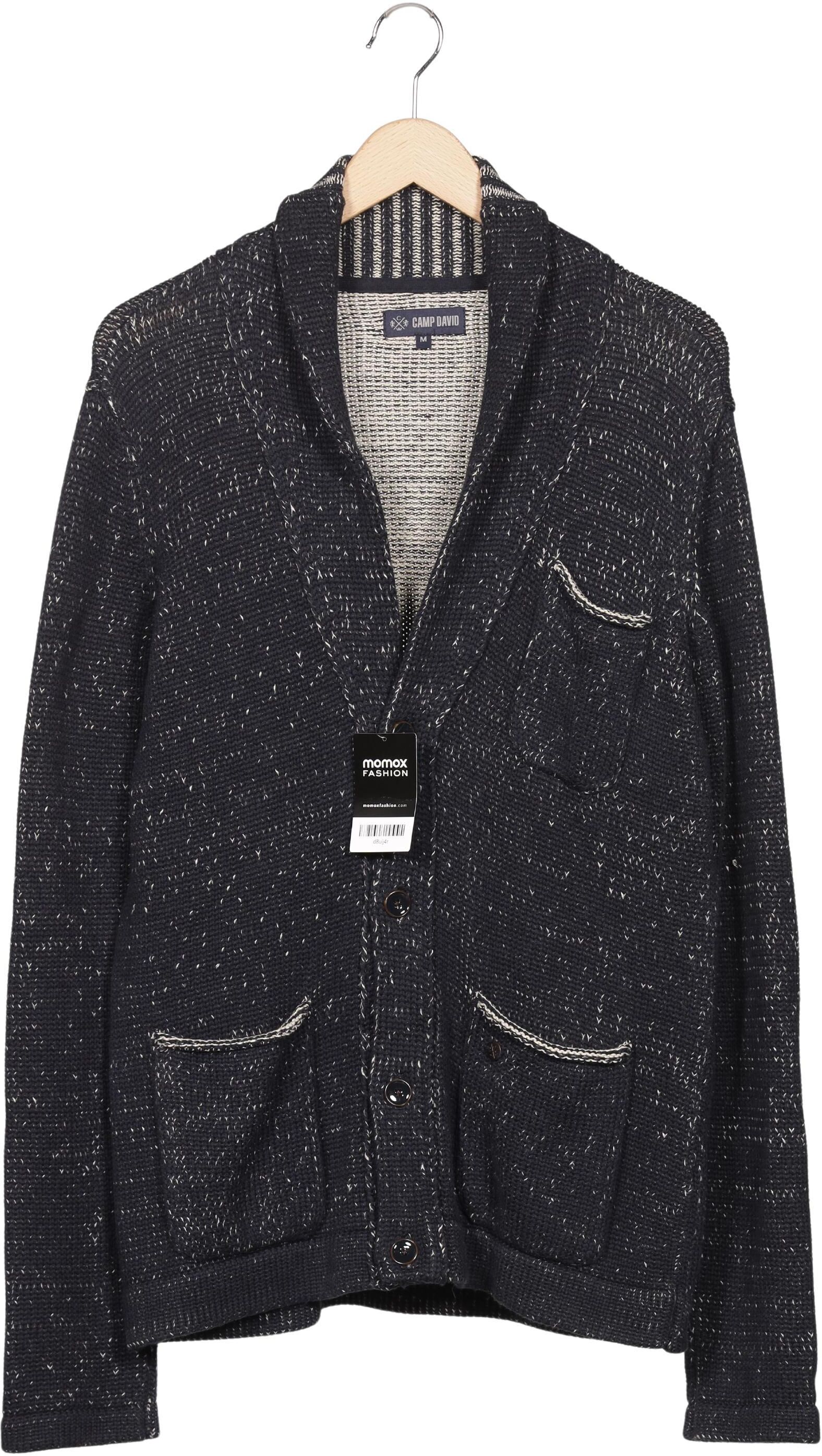 Camp David Herren Strickjacke, Marineblau, Gr. M, Baumwolle - Second Hand