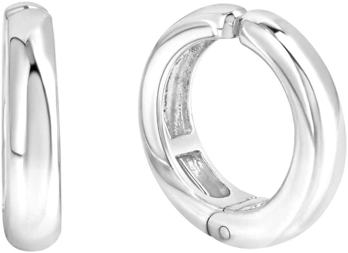 Paar Ohrklemmen FIRETTI "Schmuck Geschenk Silber 925 Ohrschmuck ohne Ohrlöcher", silber (silberfarben), Ohrringe, Damen, 14mm, Silber 925 (Sterlingsilber)