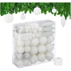 Relaxdays, Christbaumschmuck, 110-tlg. Weihnachtskugeln-Set