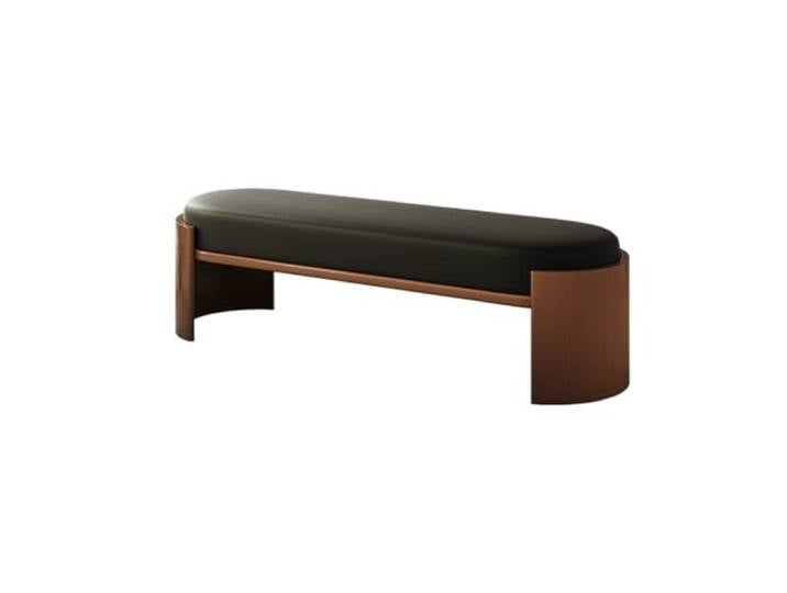 Vfs8dQ5kt Schlafzimmerbank Schwarzer Leder-Schuhwechselhocker for Gästehaus-Ankleidezimmer(XS)
