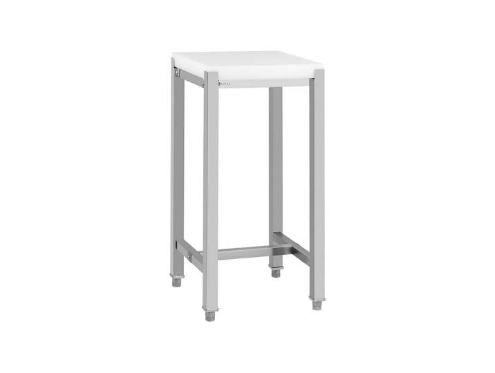 Royal Catering Schneidebrett Metzgerblock Hackklotz Fleischerblock 40 x 40 cm Edelstahl/Kunststoff, Edelstahl, Kunststoff (Polyethylen)