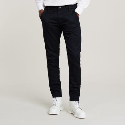 Chinohose G-STAR "Skinny Chino 3.0", Herren, Gr. 30, Länge 34, blau (salute), Web, Obermaterial: 97% Baumwolle, 3% Elasthan, unifarben, skinny fit normal, Hosen Chinohose