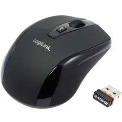 LogiLink Mini Maus Funk Optisch Schwarz 3 Tasten 1600 dpi ID0031