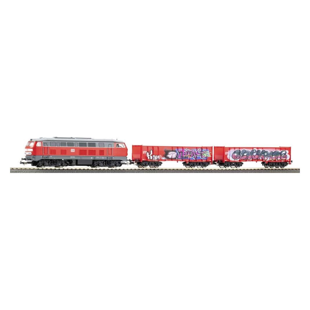 Piko Start-Set Güterzug DB AG mit BR 218 A-Gleis mit Bettung (Spur H0) (57032)