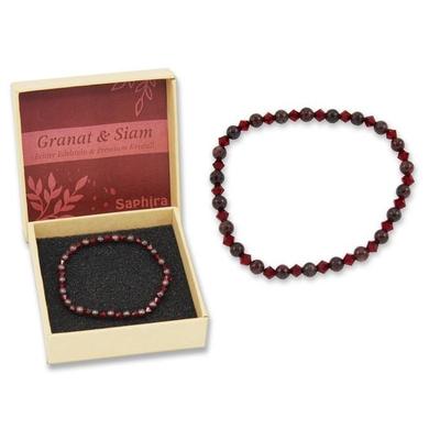 Granat Saphira Edelsteinarmband