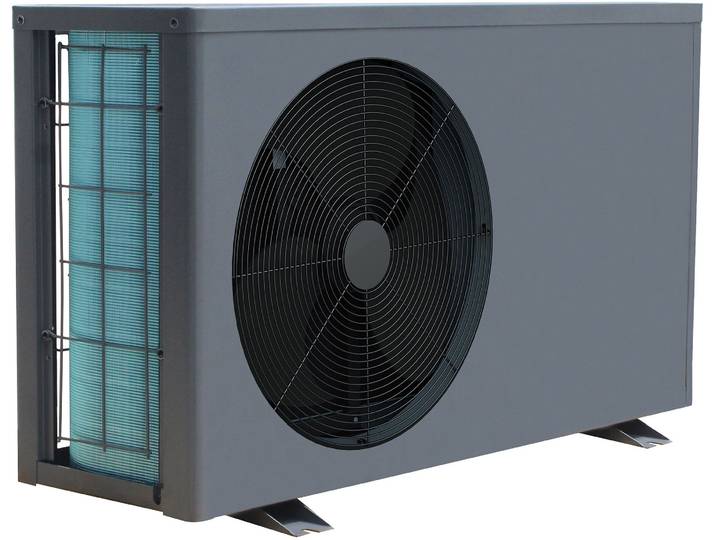 Pool-Wärmepumpe UBBINK Heatermax Inverter 70 , grau, B:41cm H:69,7cm L:104,1cm, Stahl, Wärmepumpen, Pool-Wärmepumpe, 3 Betriebsarten: Silent-, Smart- und Power Mode