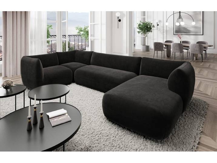Stoff Wohnlandschaft Madrid U-Form
