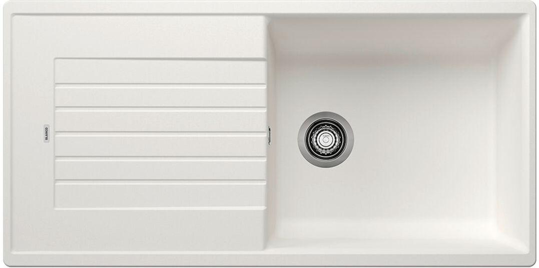 Blanco Zia Single Bowl Inset Kitchen Sink White 202mm H x 500mm W x 1000mm L