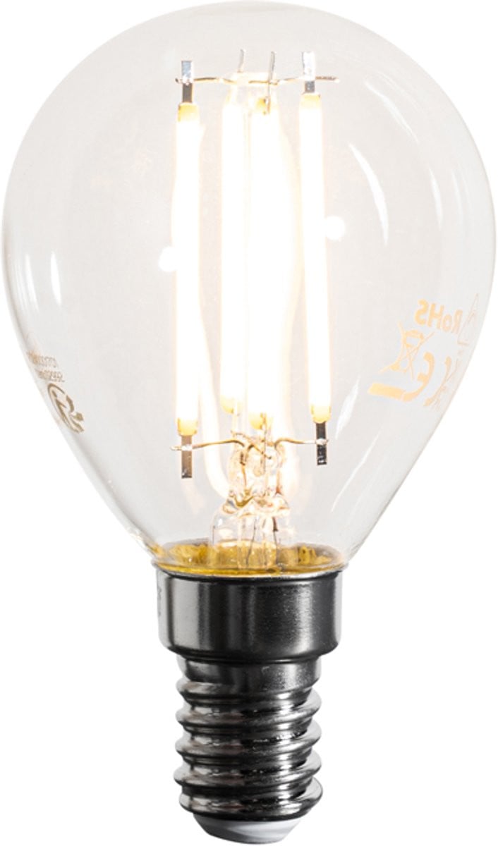 LUEDD E14 dimbare LED filament lamp G45 helder 4W 470 lm 2700K