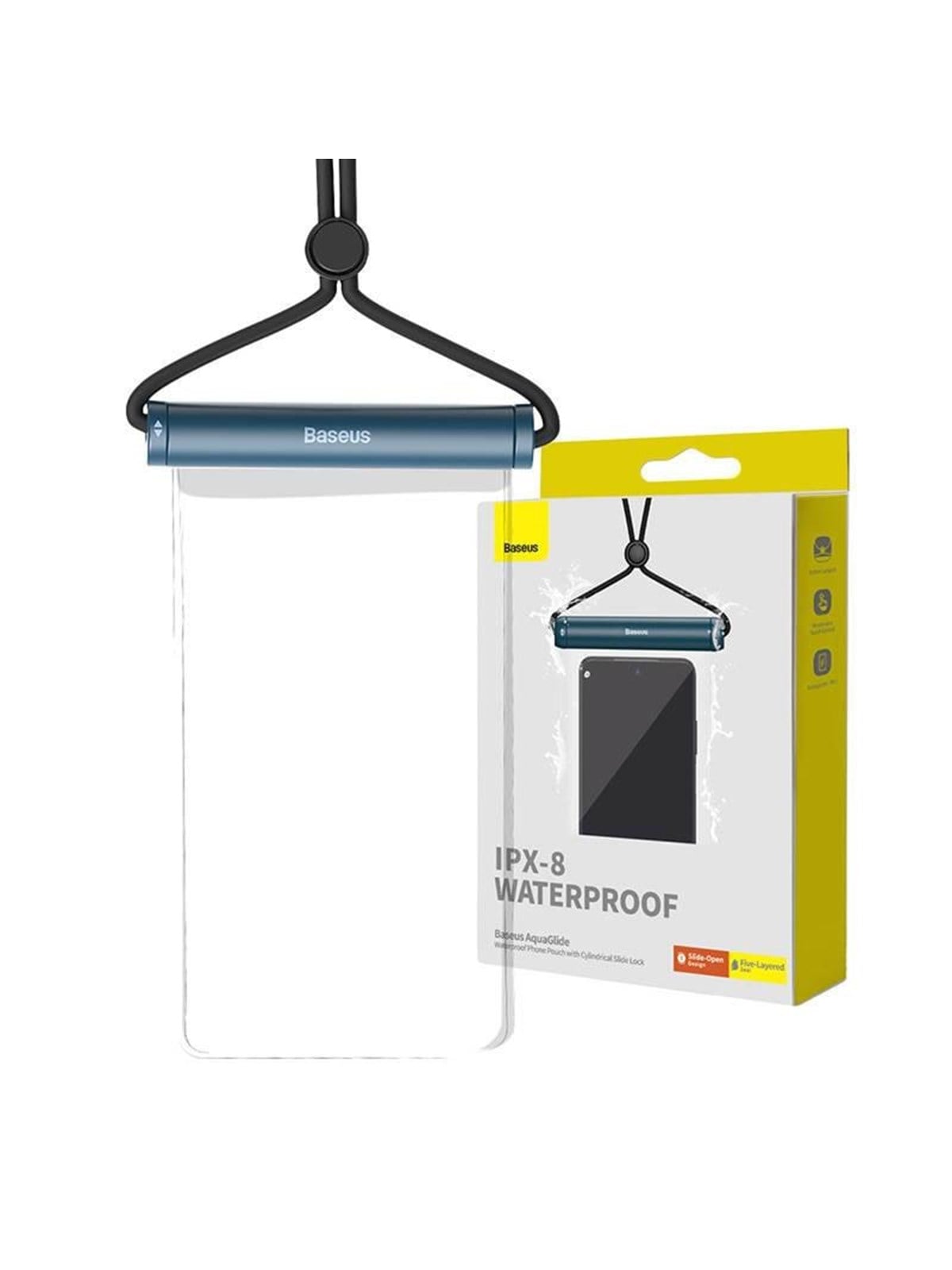 Baseus Waterproof phone case AquaGlide with Cylindrical Slide Lock (blue)