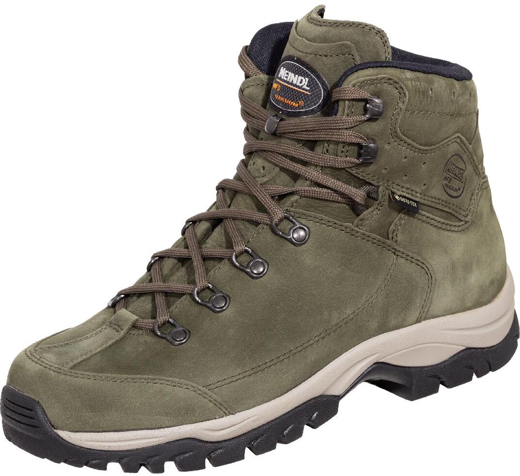 Wanderschuh MEINDL "Vakuum Men Ultra", Herren, Gr. 46,5, Normalschaft, grün (oliv), Nubukleder, unifarben, Schuhe Wanderschuh, Robuste Nubukleder-Schuhe mit perfekter Passform und EVA-Dämpfung oliv 46,5, Normalschaft