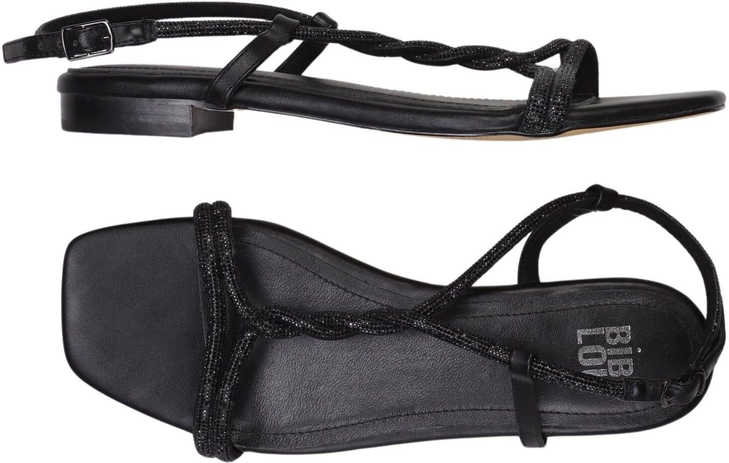 Bibi Lou Damen Sandalen, Schwarz, Gr. EU 41, Kunstleder - Second Hand