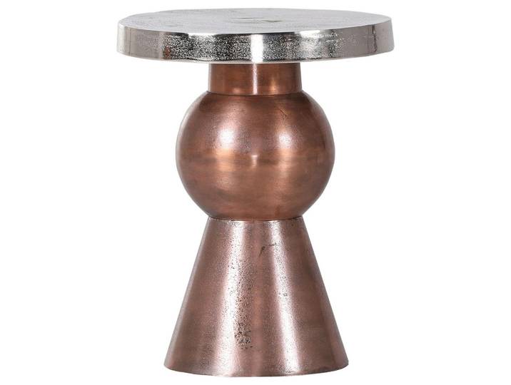 Beistelltisch, Alu, Kupfer, Metall, rund, kugelförmig, konisch, Säule, 36x46x36 cm, gastro- und objekttauglich, einfacher Aufbau, Wohnzimmer, Wohnzimmertische, Beistelltische, Beistelltische Metall