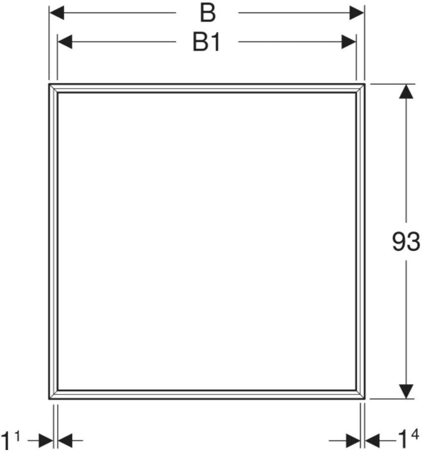 Geberit Abdeckrahmen One 120cm, we/alu pulverbes, UP-Montage (505845001)