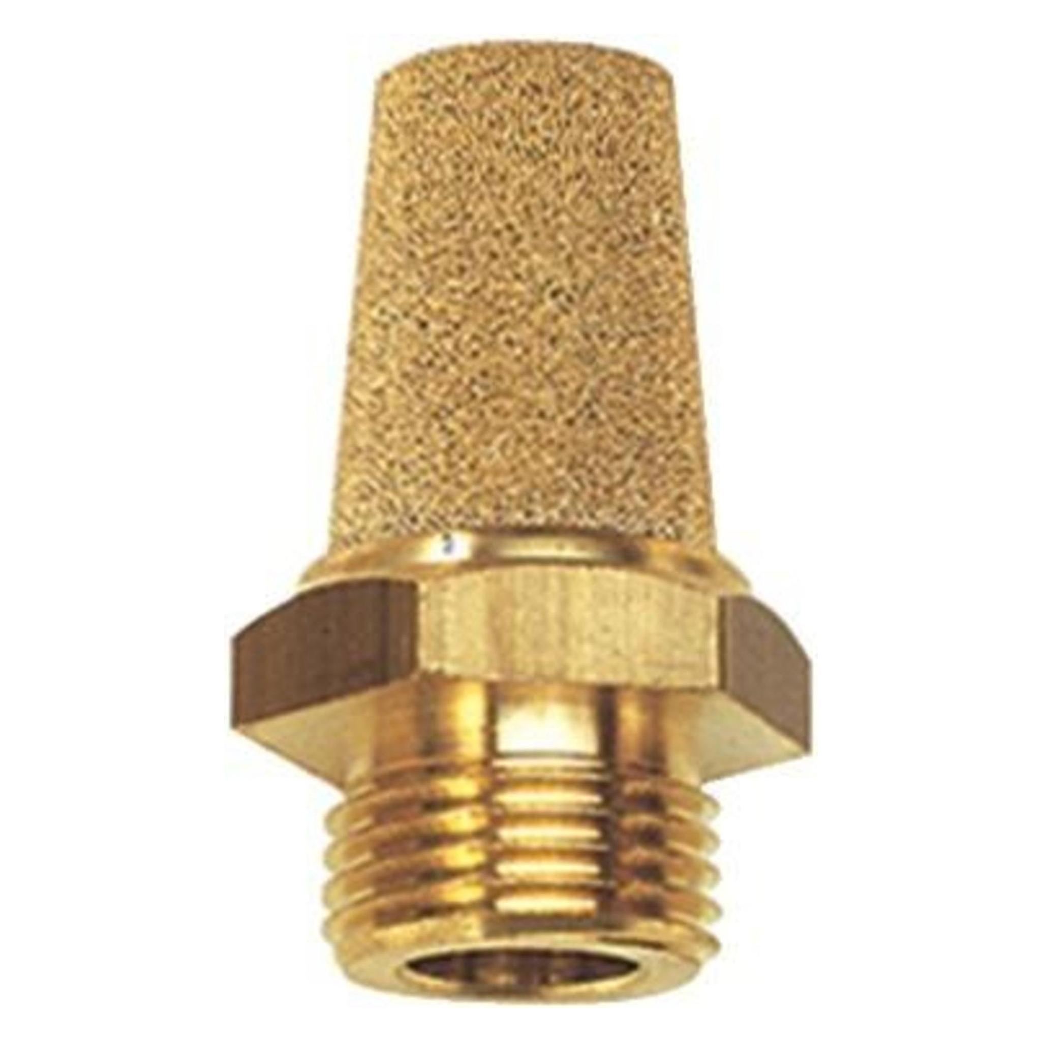 Riegler 113345 Sinterbronze-Schalldämpfer, Messinggewinde / Sechskant, G 1/8, AF 12 (4047322101158)