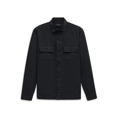 Langarmhemd BUGATTI "Regular Fit", Herren, Gr. 4XL, Normalgrößen, schwarz (390, marine), 100% Baumwolle, unifarben, regular fit, Hemden, Regular Fit Overshirt Baumwolle