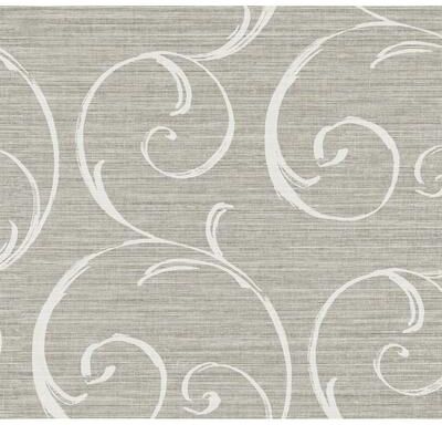 Seabrook Designs Jaiden Horizontal Scroll Unpasted Wallpaper