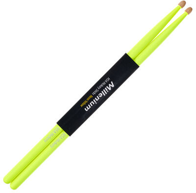 Millenium H5A Hickory Sticks Neon Yellow Neon Yellow
