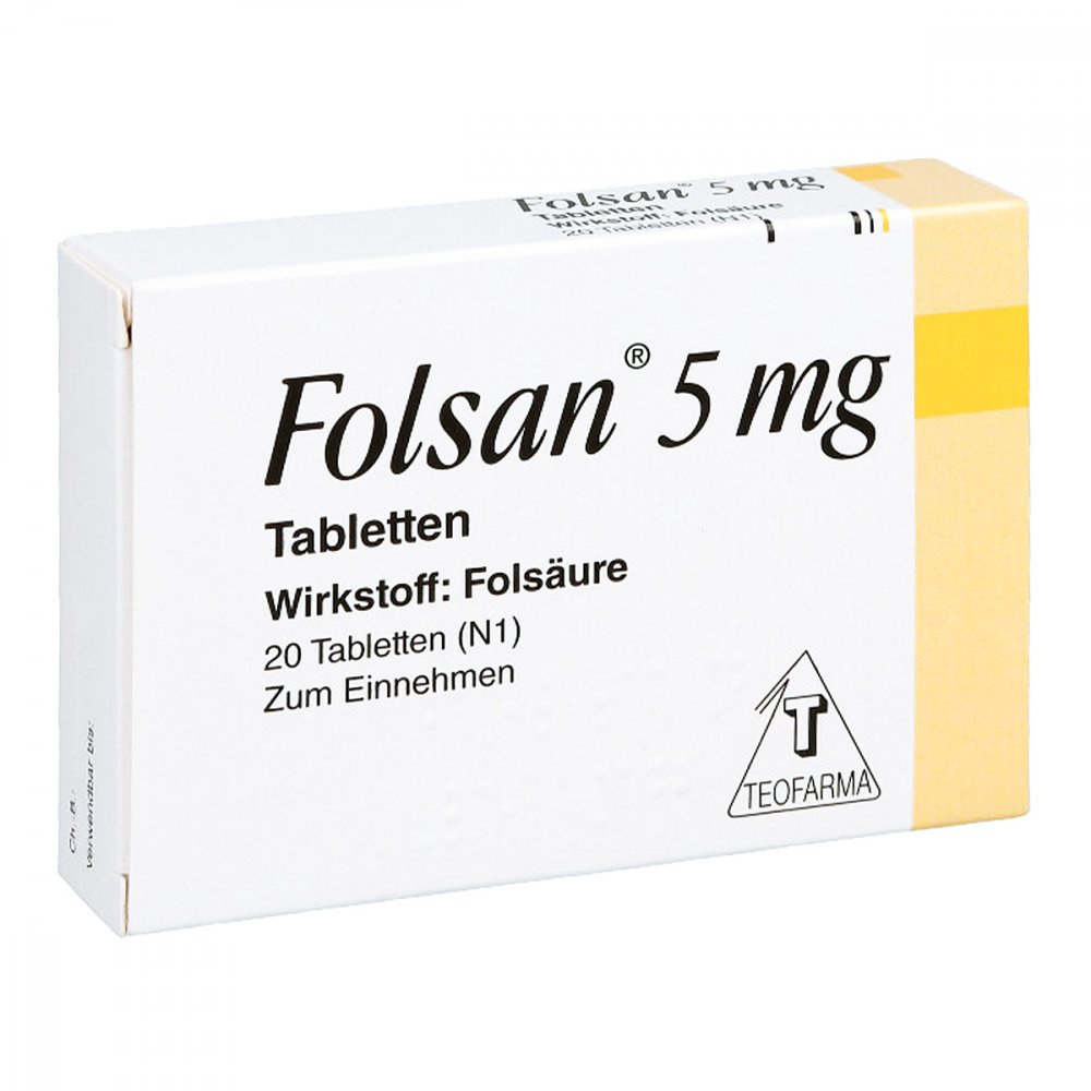 Teofarma s.r.l. Folsan 5 mg Tabletten 01300098