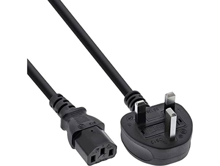 InLine 16651P netsnoer, netstekker Engeland op IEC stekker C13, 1m
