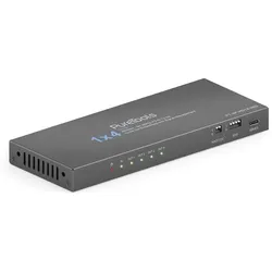 PureTools - 1x4 HDMI2.1 Splitter - 48Gbps - 8K (60Hz 4:2:0) 12 bit, Audio De-Embedding und Signal Management