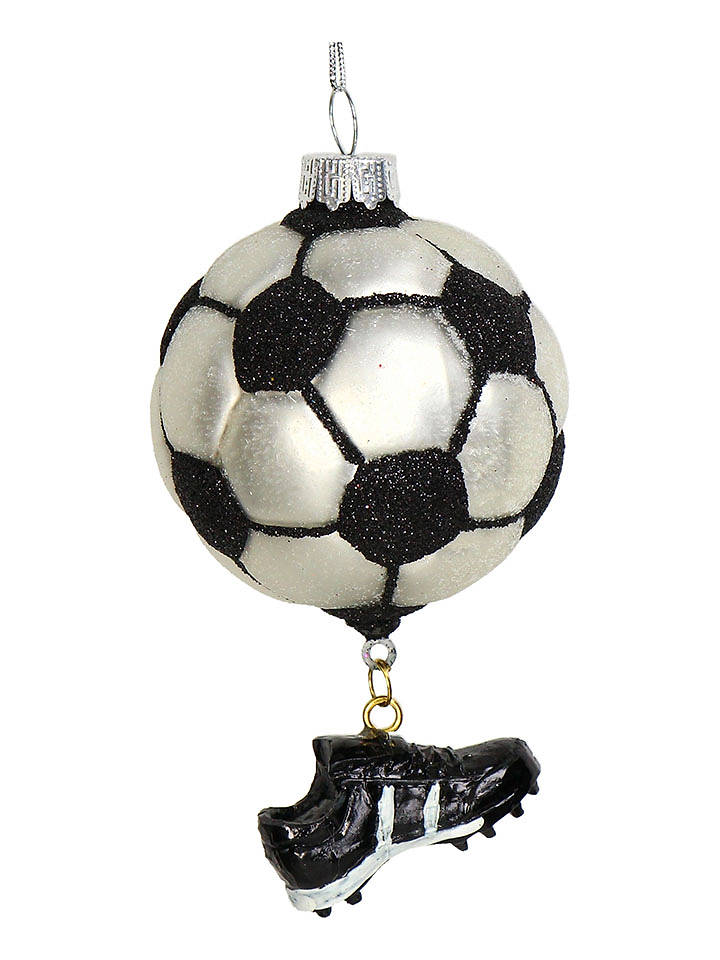 Kersten Baumschmuck "Soccer Ball" in Schwarz/ Weiß - (H)12 cm - onesize